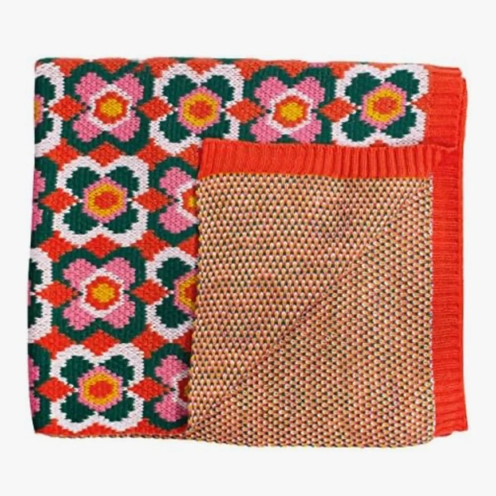Ban.do Colorful Floral Knit Throw - Picture 5 of 5